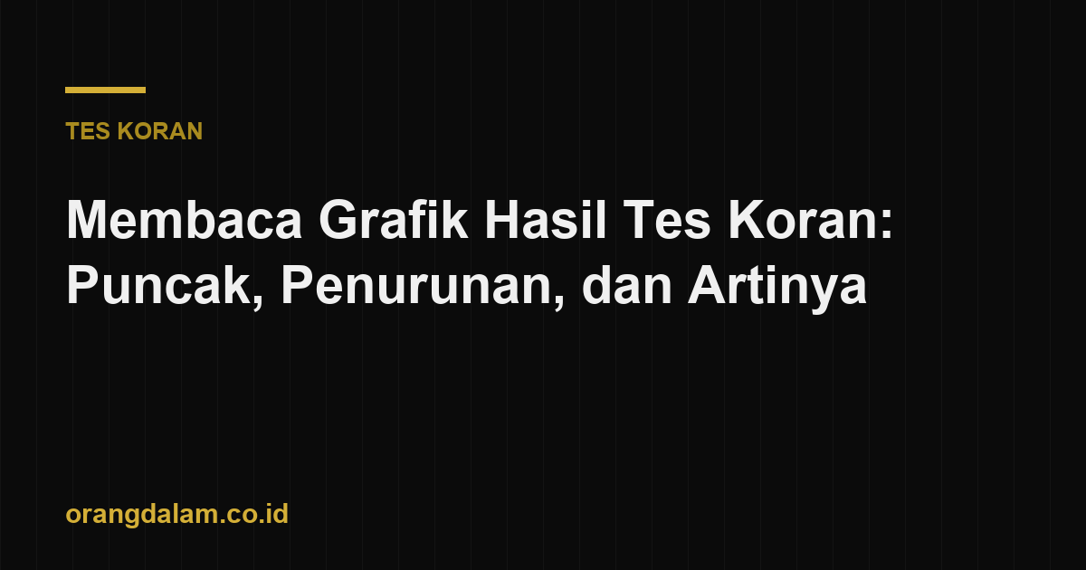 Membaca Grafik Hasil Tes Koran: Puncak, Penurunan, dan Artinya